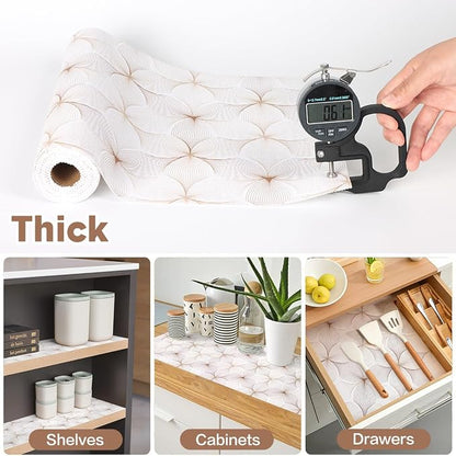 Quttisay Shelf Liner for Kitchen Cabinets, Non Adhesive Cabinet Liner, Non-Slip - Image 4