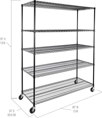 Seville Classics UltraDurable Heavy Duty NSF Solid Steel Wire Rack Storage Unit - Image 11