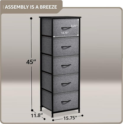 Sorbus Nightstand with 5 Drawers - Image 3