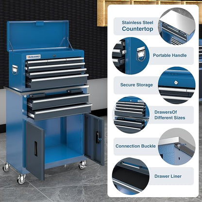 LARBANKE 5-Drawer&8-Drawer Tool Chest combination, - Image 6