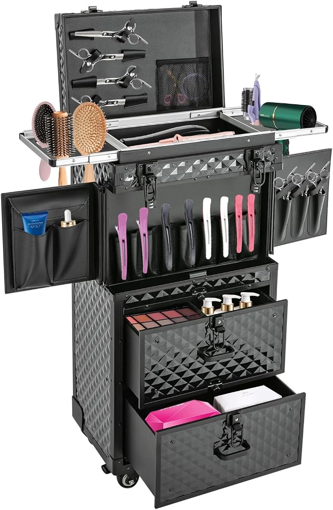 Cosmetic Train Case, Makeup Organizer Travel Case - Image 6