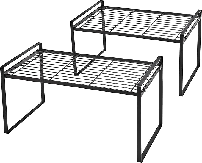 2Pack Cabinet Shelf Organizer Storage Rack Space Saving by Shantton