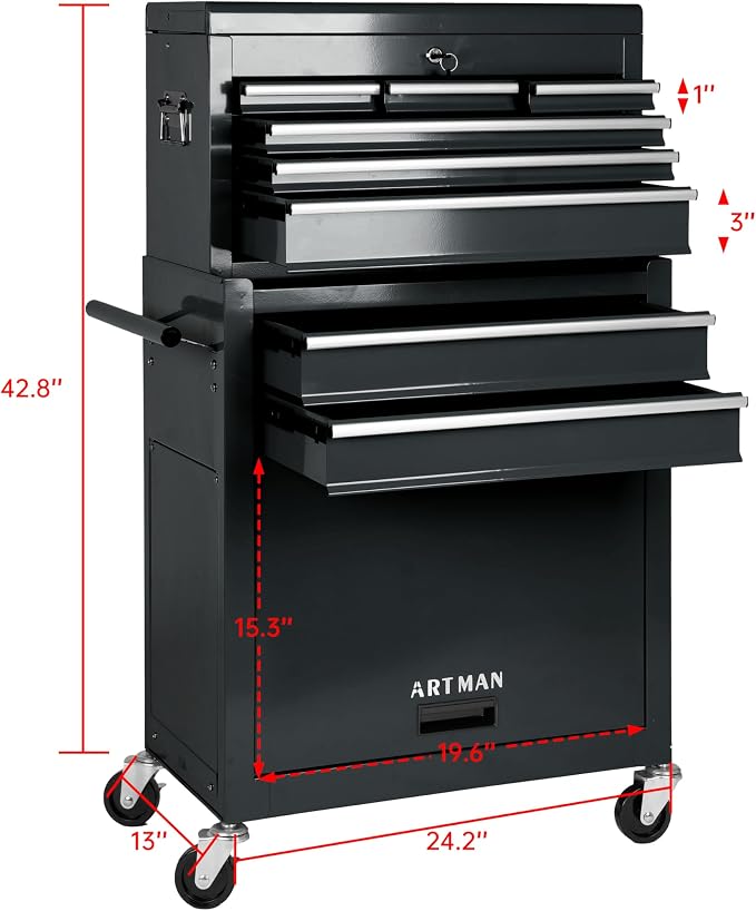 8-Drawer Rolling Tool Chest - Image 2