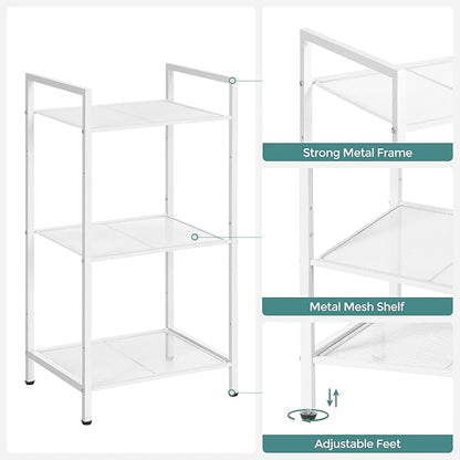 SONGMICS 3-Tier Storage Rack, Bathroom Shelf, Extendable Plant Stand - Image 7