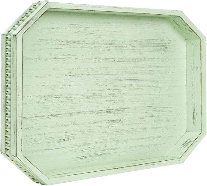 Wooden Decorative Tray, Rustic Sage Serving Tray by CEDARLUX