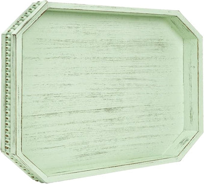 Wooden Decorative Tray, Rustic Sage Serving Tray by CEDARLUX