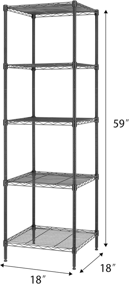 Finnhomy Heavy Duty 5 Tier Wire Shelving Unit, Metal Shelving - Image 3