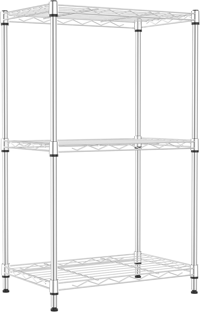 IZEUK 3 Tier Metal Wire Shelving Rack Storage Shelves - Image 8