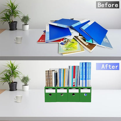 Limitliho 24 Pack Multi-Color Cardboard Magazine Holder - Image 5