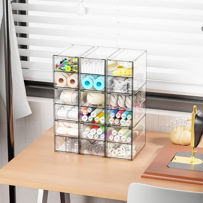 Yieach 9 Pack Small Acrylic Drawers - Image 2
