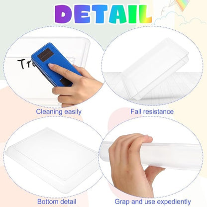 Hoteam 10 Pcs Flat Storage Organizer Tray Bin Paper Tray - Image 3