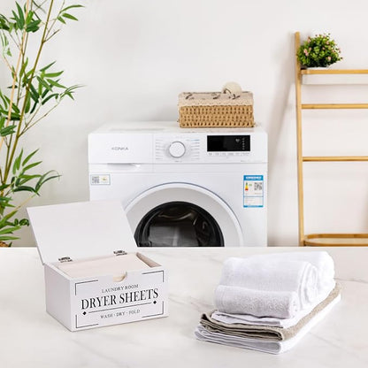 HouseJoy Dryer Sheet Holder-White Dryer Sheet Container - Image 5