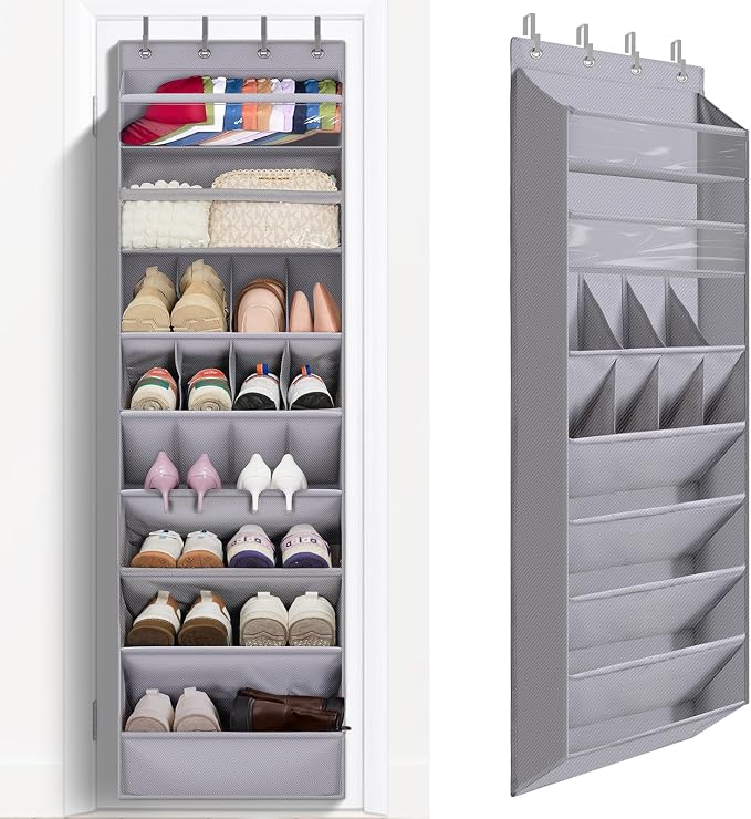FENTEC 1 Pack Over The Door Shoe Organizer, 8 Shelves Shoe Rack by Fentec