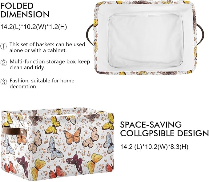 ZAZYXTJ Butterfly Storage Basket - Image 2