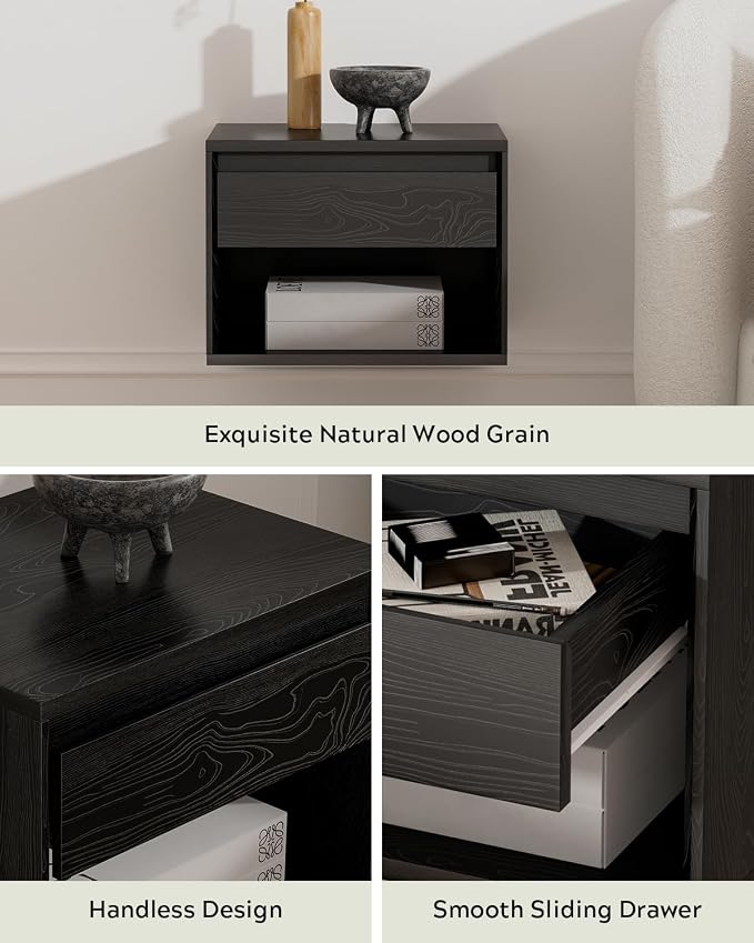 Floating Nightstand, Wall Mounted Bedside Table - Image 5