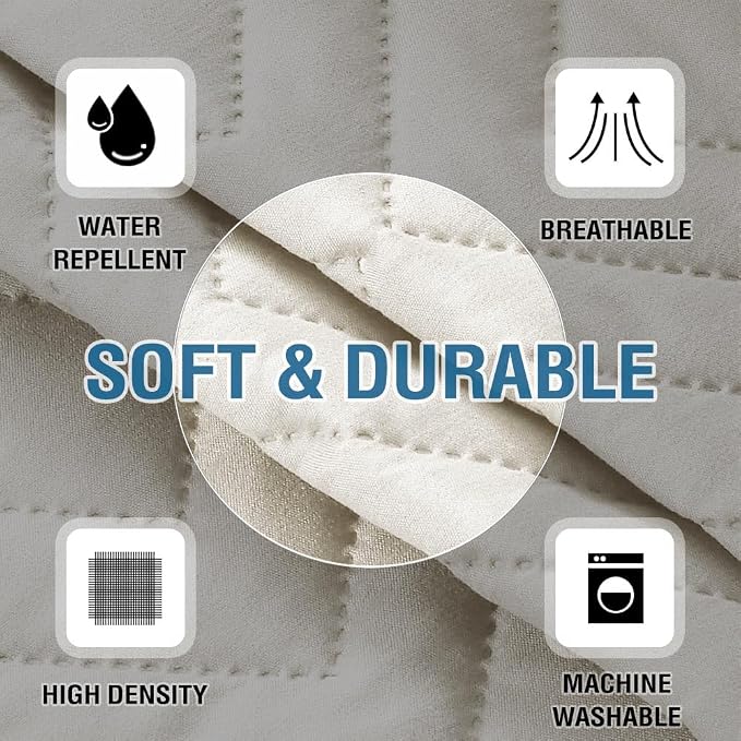 H.VERSAILTEX Armrest Covers for Sofa Water Resistant Couch Arm Covers Remote - Image 7