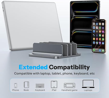 OMOTON Vertical Laptop Stand, Desktop Aluminum Mac Book Stand - Image 6