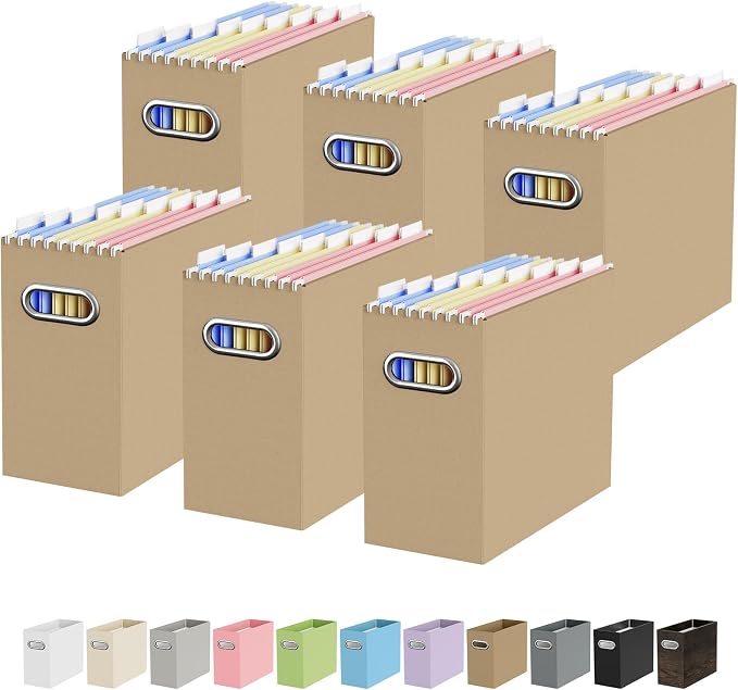 Portable Collapsible Cardboard File Box by Oterri