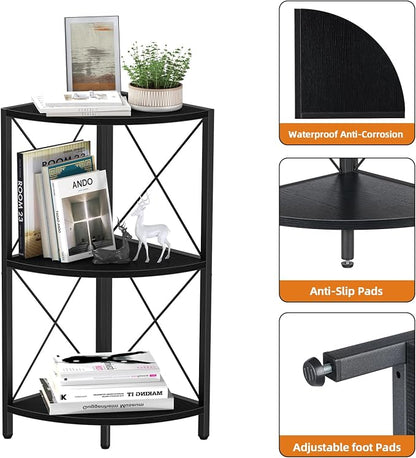 Snughome Corner Shelf with Metal Frame, 3 Tier Corner Storage Organizer - Image 7