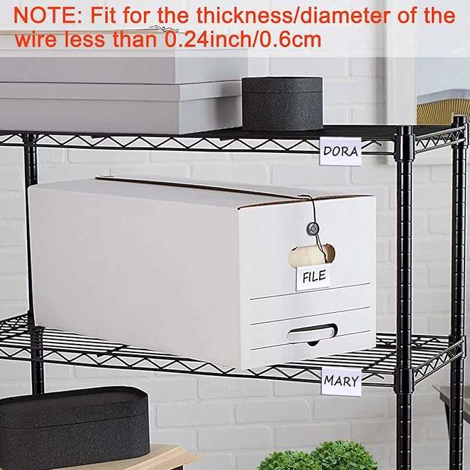 200PCS Basket Bin Labels Clip On, ChanQnTon Clear Plastic Label Holders - Image 4