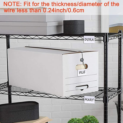 200PCS Basket Bin Labels Clip On, ChanQnTon Clear Plastic Label Holders - Image 4