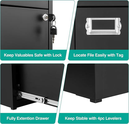 SISESOL 2 Drawer File Cabinet - Image 5