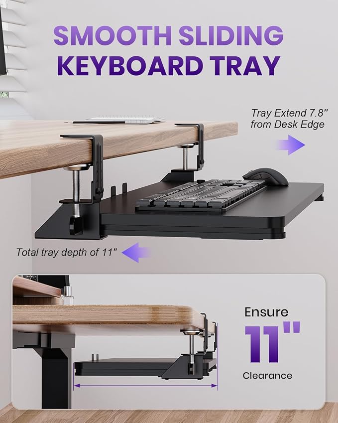 Ergonomic Keyboard Tray Under Desk, Pull Out - Image 5