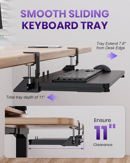 Ergonomic Keyboard Tray Under Desk, Pull Out - Image 5
