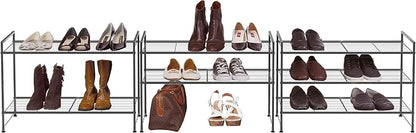 Simple Houseware 3-Tier Stackable Shoes Rack Storage Shelf - Image 4