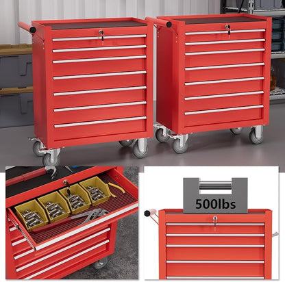 7-Drawer Tool Chest, Rolling Tool Cart - Image 6