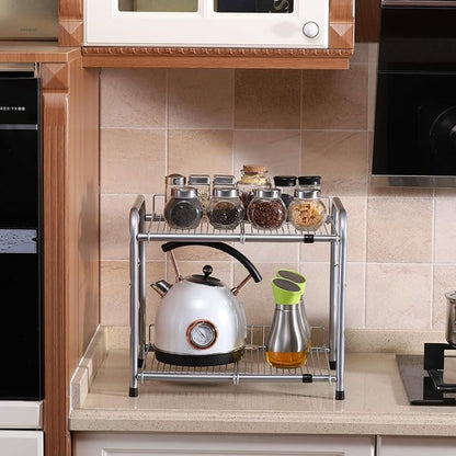 FlagShip 2 Tier Under Sink Organizers and Storage Rack Expandable Cabinet Shelf - Image 6