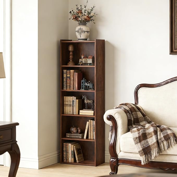 SUPER DEAL 5-Tier Open Shelf Bookcase and Bookshelf, Freestanding Display - Image 2