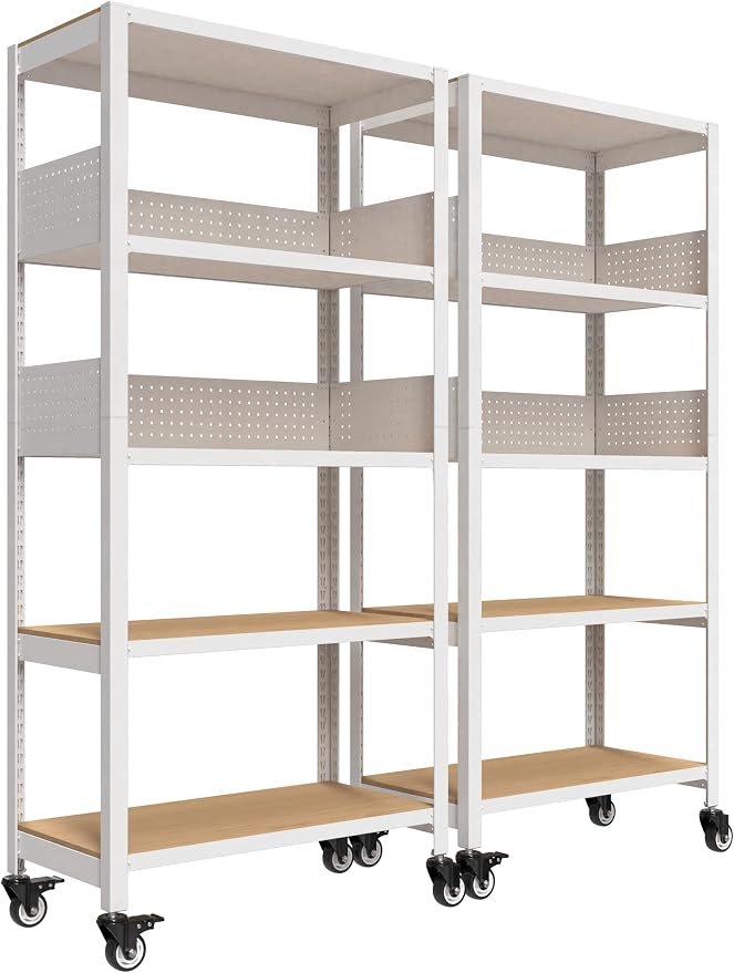 HOMEDANT 5-Tier Rolling Shelving Unit by TheBestOrganizingSolution