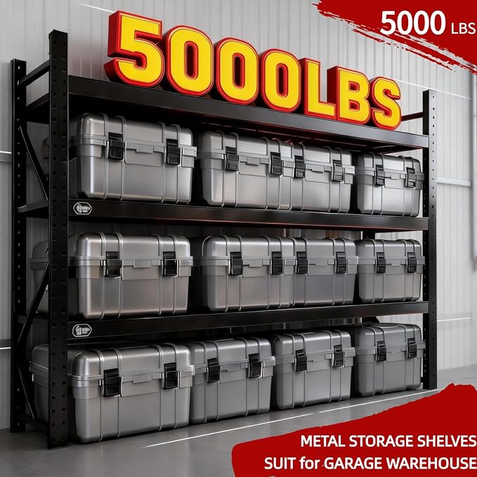 Garage Shelving, 2-in-1 Adjustable Storage Shelves - Image 3