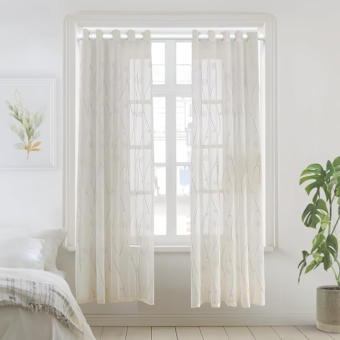 1PCS White Shower Curtain Rod 23-46Inch, Tension Curtain Rods No Drilling | - Image 2