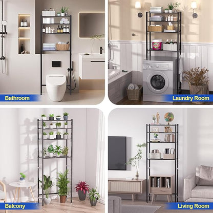 samstar 4 Tier Over The Toilet Storage Rack, Bathroom Organizer Shelves Cabinet - Image 6