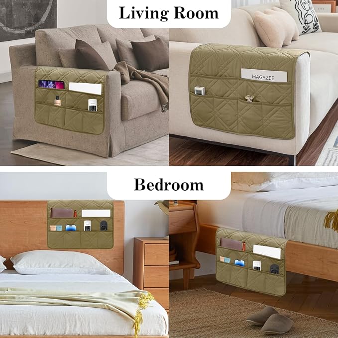 Couch Armrest Organizer Remote Control Holder Bedside Caddy - Image 6
