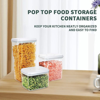 Pop Top Food Storage Containers, Leakproof Pantry Food Storage Containers - Image 2