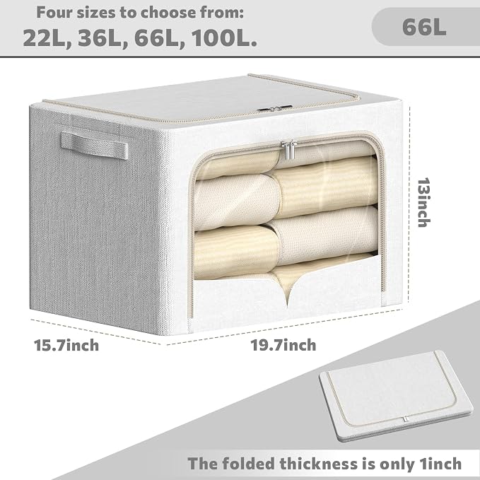FHSQX 3 Pack Clothes Storage Bins - Image 4
