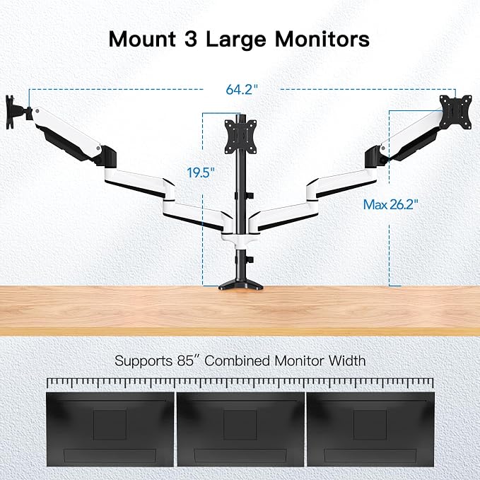 HUANUO Triple Monitor Stand - Image 3