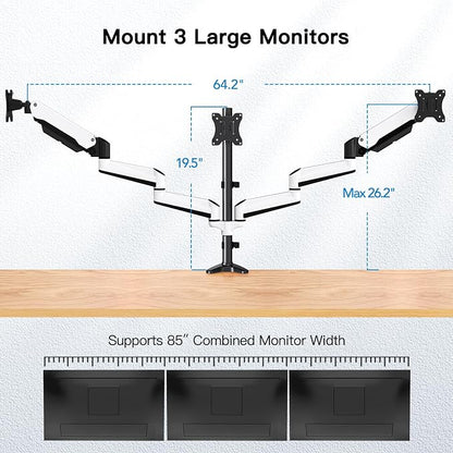 HUANUO Triple Monitor Stand - Image 3