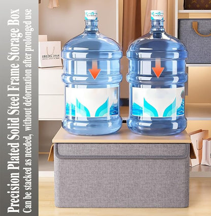 AARAINBOW Closet Clothes Organizer Bins 4 Pc, Fabric Box Storage Shelf Bins - Image 4