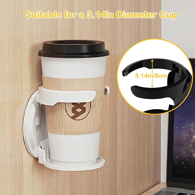 2 Pack Collapsible Water Bottle Holder, Space Saving Wall Mounted Cup Holder - Image 5