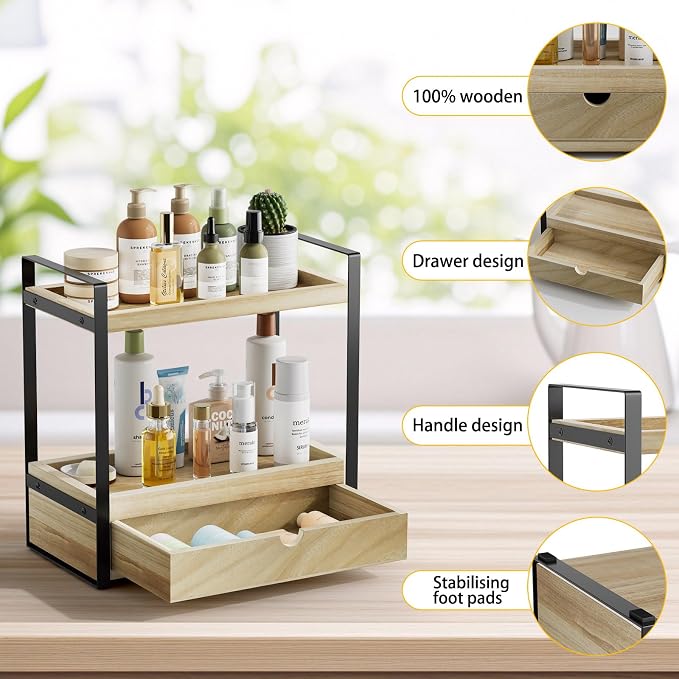 2-Tier Bathroom Organizer Countertop - Image 4