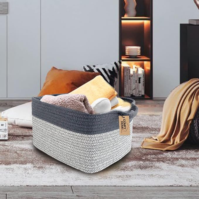 COMFY-HOMI Cotton Rope Woven Basket - Image 2