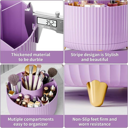 360° Rotate Makeup Brush Holder Organizer, Makeup Organizers Countertop - Image 5