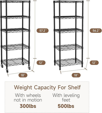 Golpart Small Shelves Storage Wire Metal Adjustable Shelf Unit - Image 3