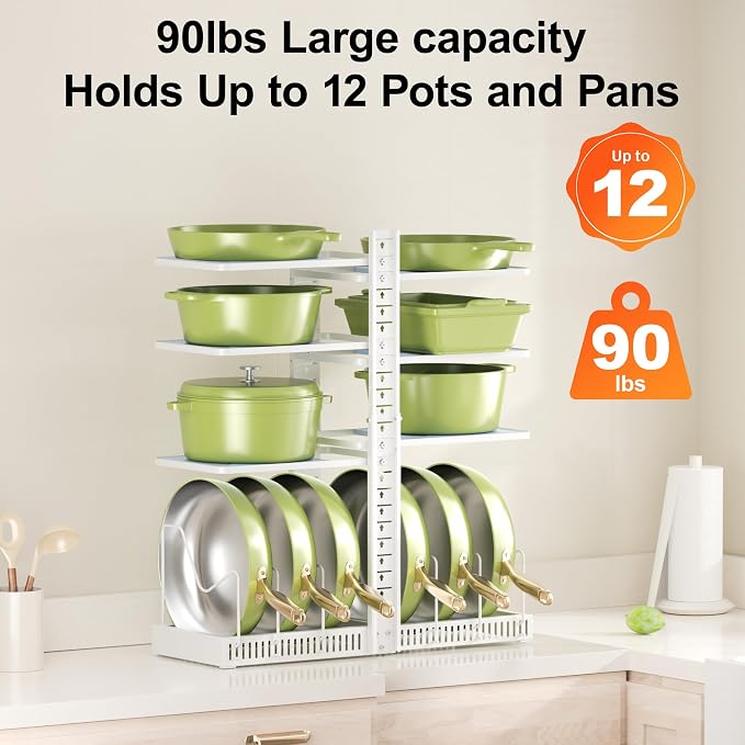 LAMU Pots and Pans Organizer under Cabinet, Pan Pot Organizers inside Cabinet - Image 4