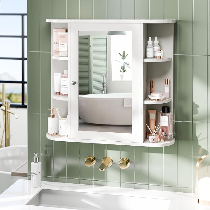 Bathroom Medicine Cabinet, Bathroom Mirror Cabinet Wall Mounted - Image 2