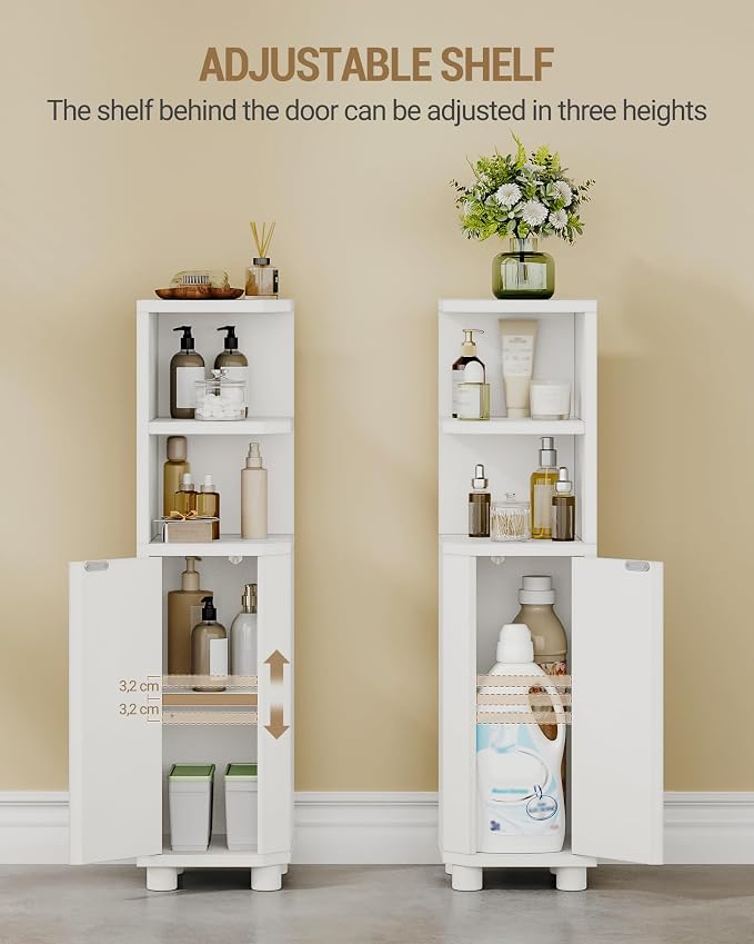 Hzuaneri Corner Cabinet, Small Bathroom Corner Cabinet - Image 6
